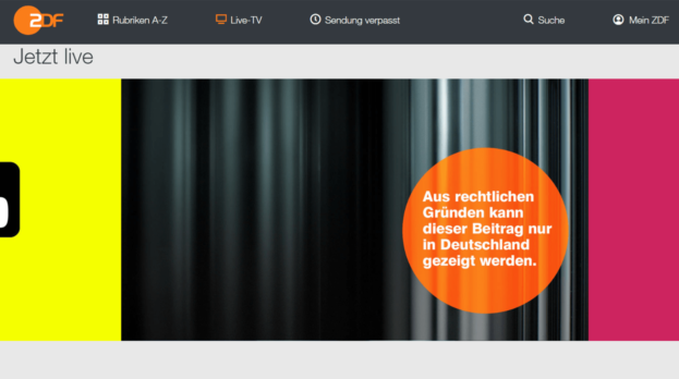 ZDF-Livestream Ausland Fehler