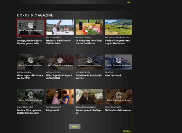 ORF-Livestream-Geblocking-Fehlermeldung