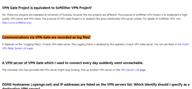 Japan VPN Gate Daten