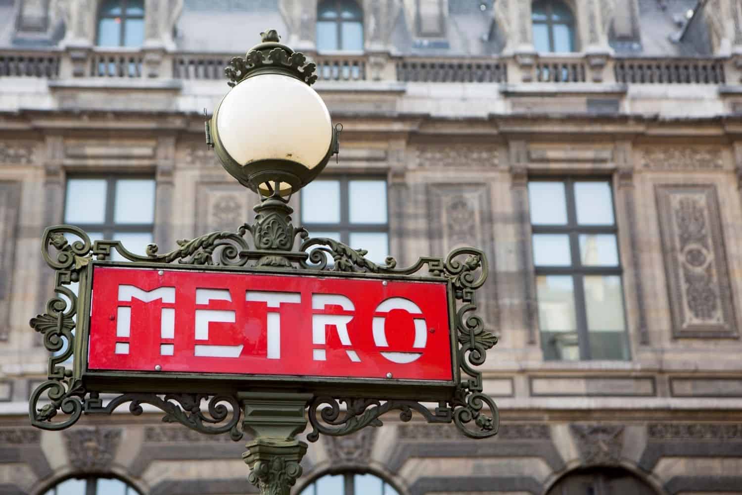 Frankreich Metro-Schild