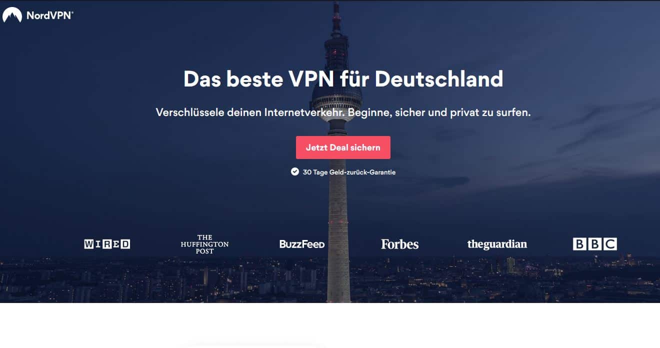 NordVPN Homepage