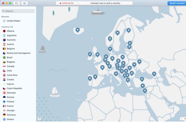NordVPN Serverstandorte