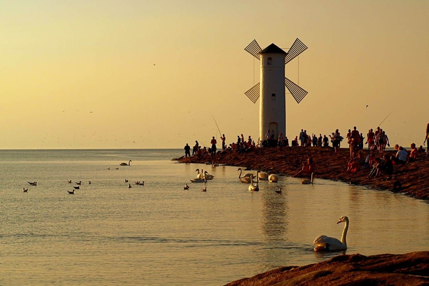 Polnische Ostsee Sellenbrecher in Swinoujscie Misdroy