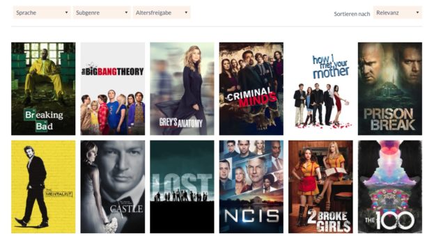 Maxdome im Ausland Serien