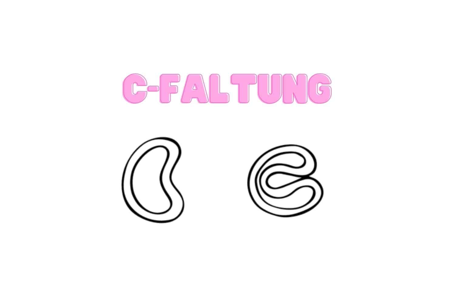 Menstruationstasse falten C-Faltung