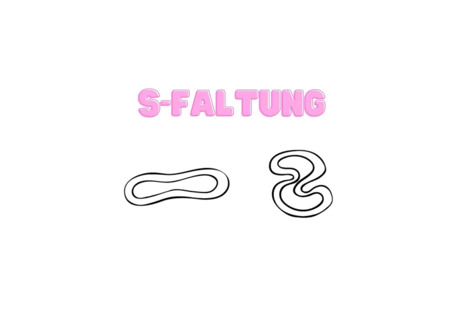 Menstruationstasse falten S-Faltung