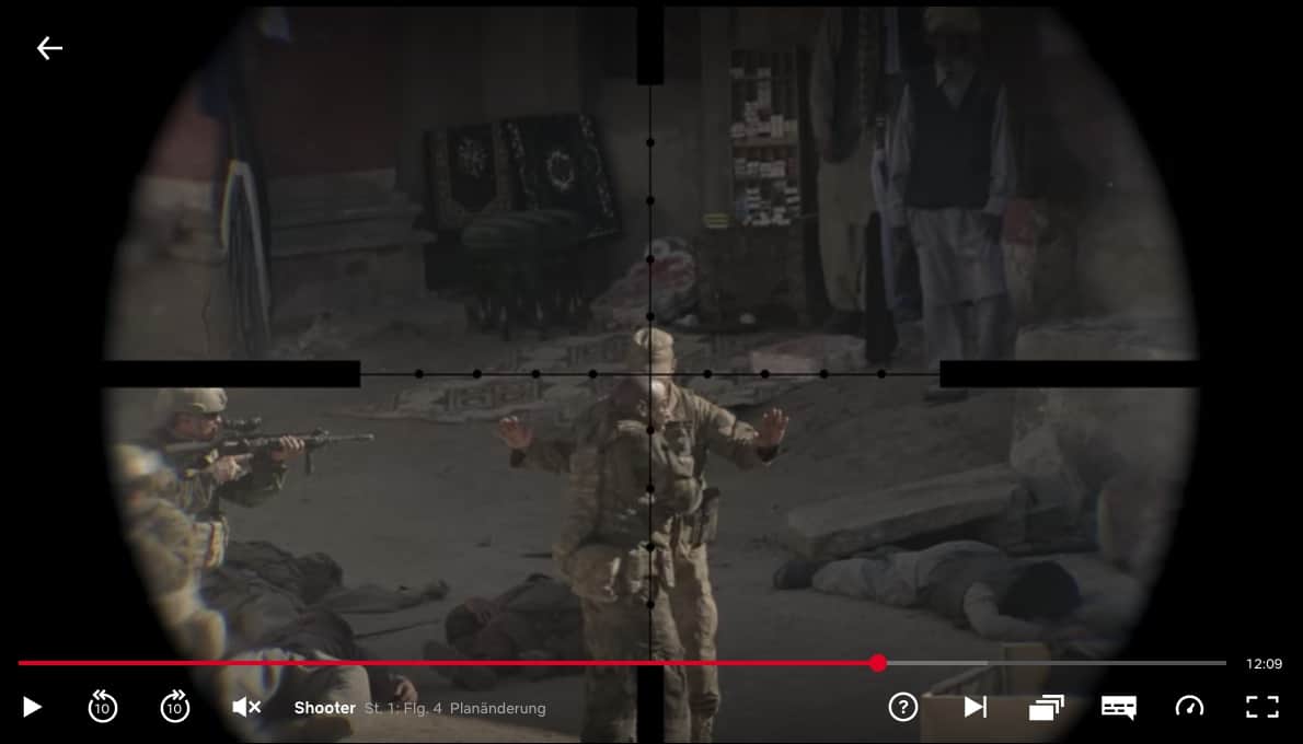 Shooter Serie Netflix mit ExpressVPN Fadenkreuz