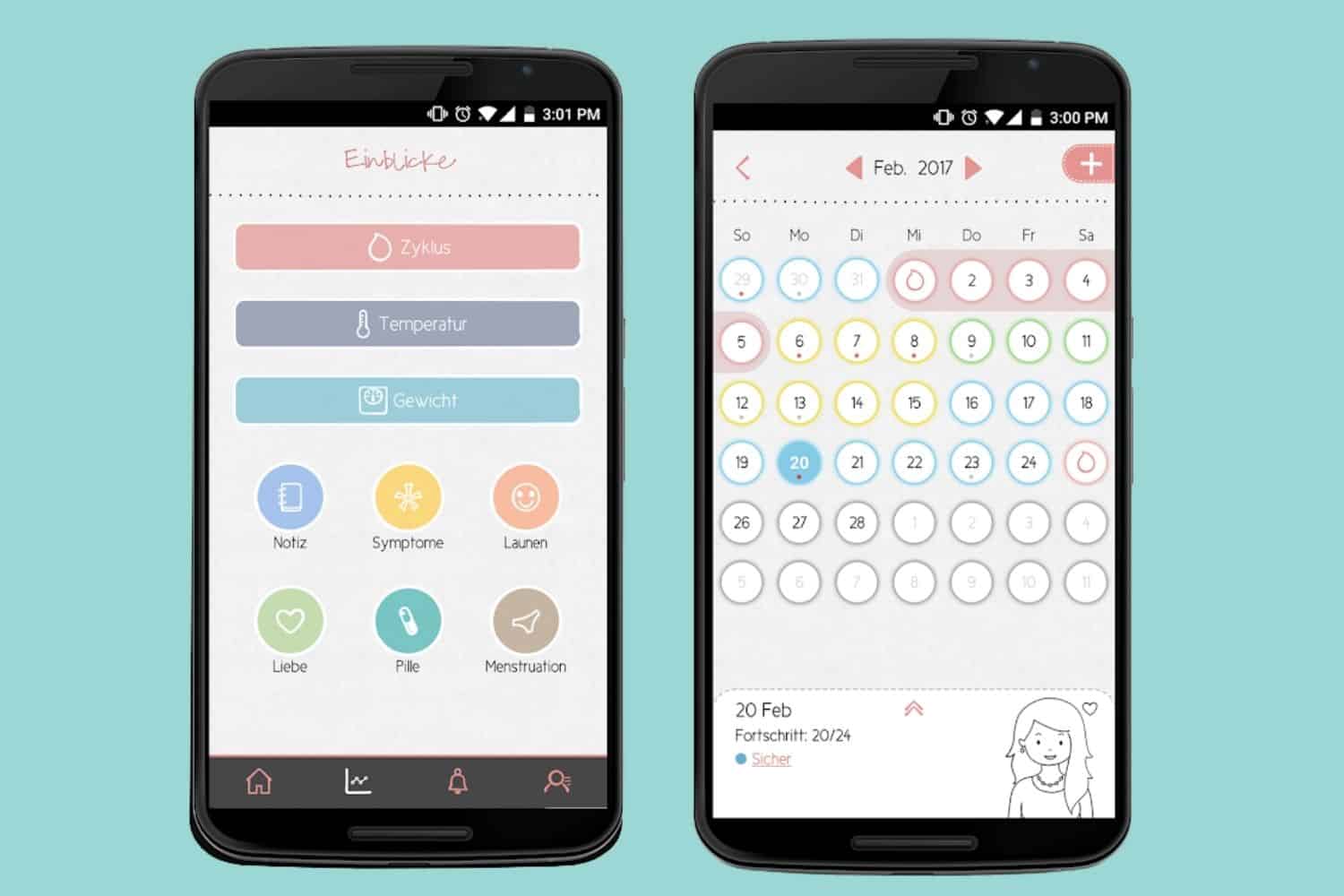 … oder Maya – keine Zyklus-App ist empfehlenswert