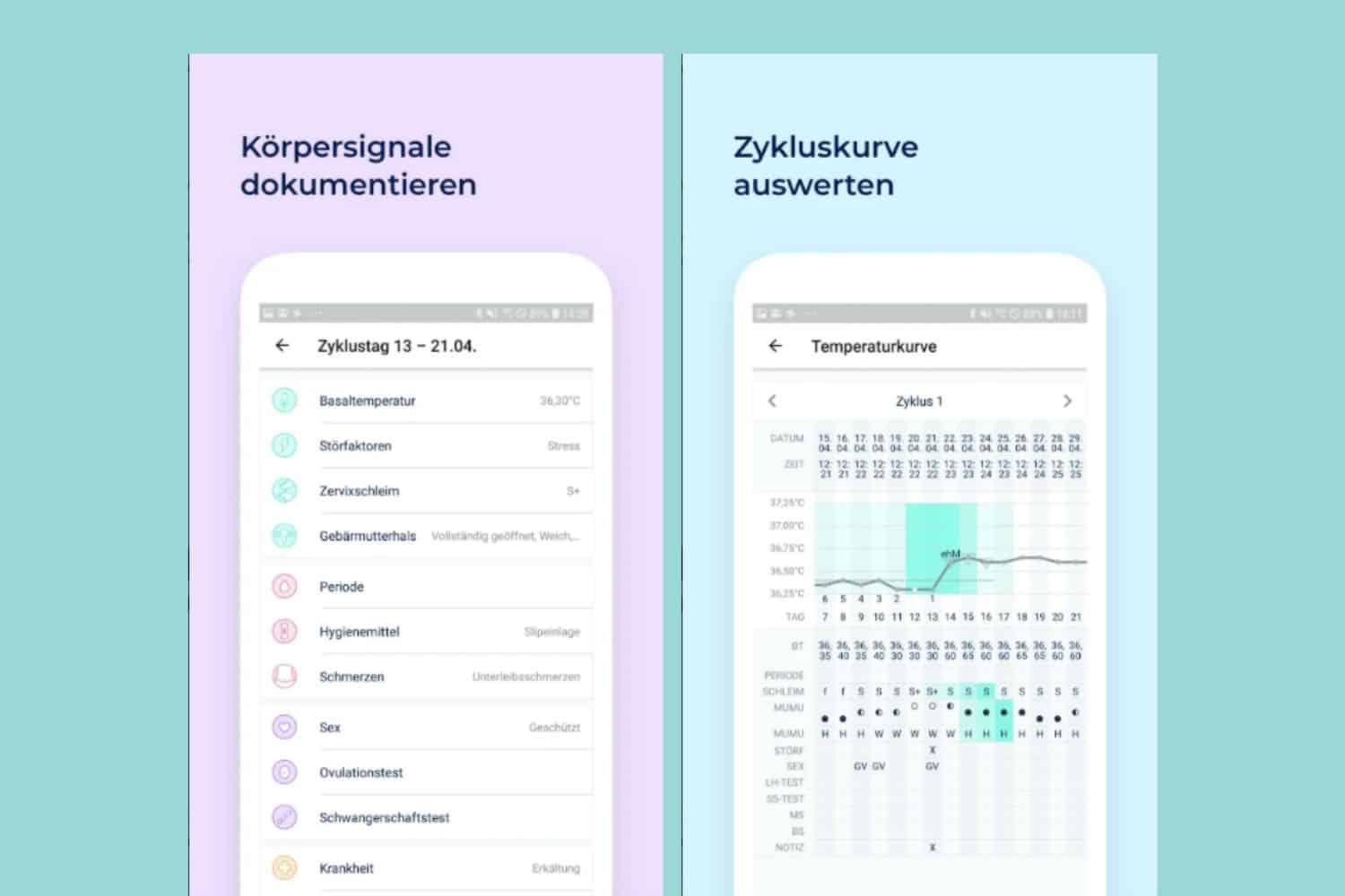 Zyklus Apps Ovy Statistik Mobile