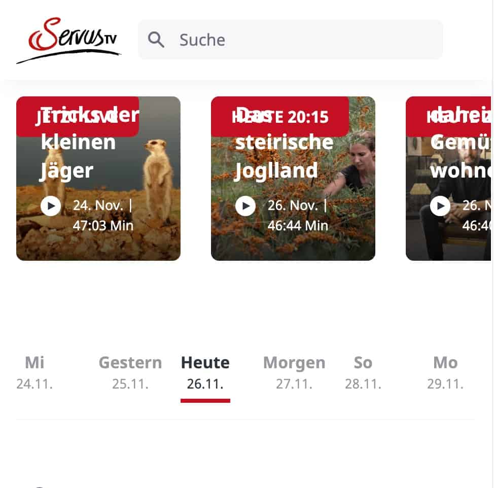 ServusTV Österreich Livestream in Deutschland empfangen 2022?