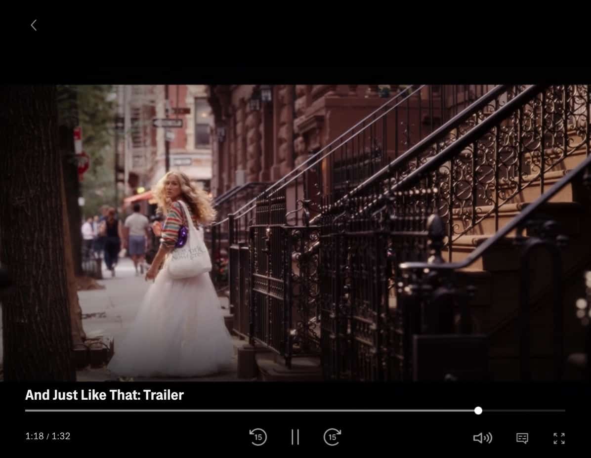 And Just Like That Carrie mit Tutu HBO Max