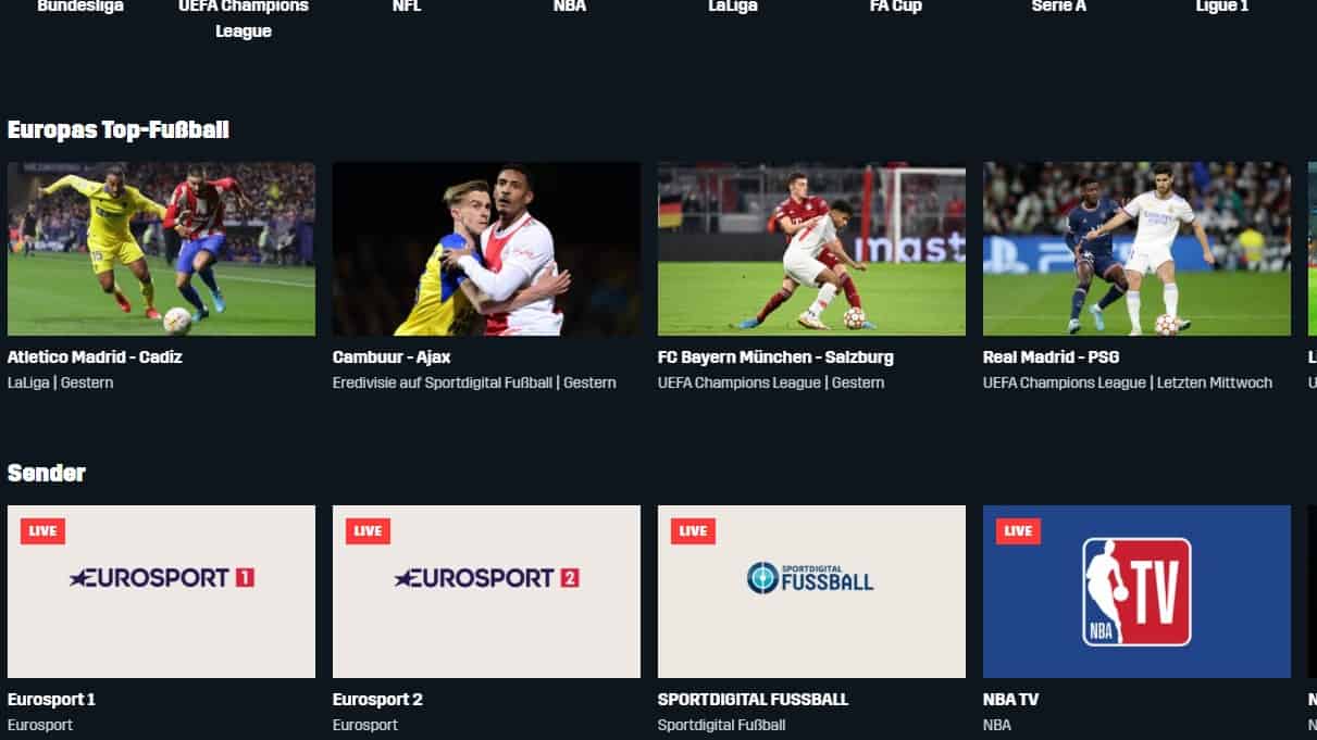 DAZN in Frankreich empfangen