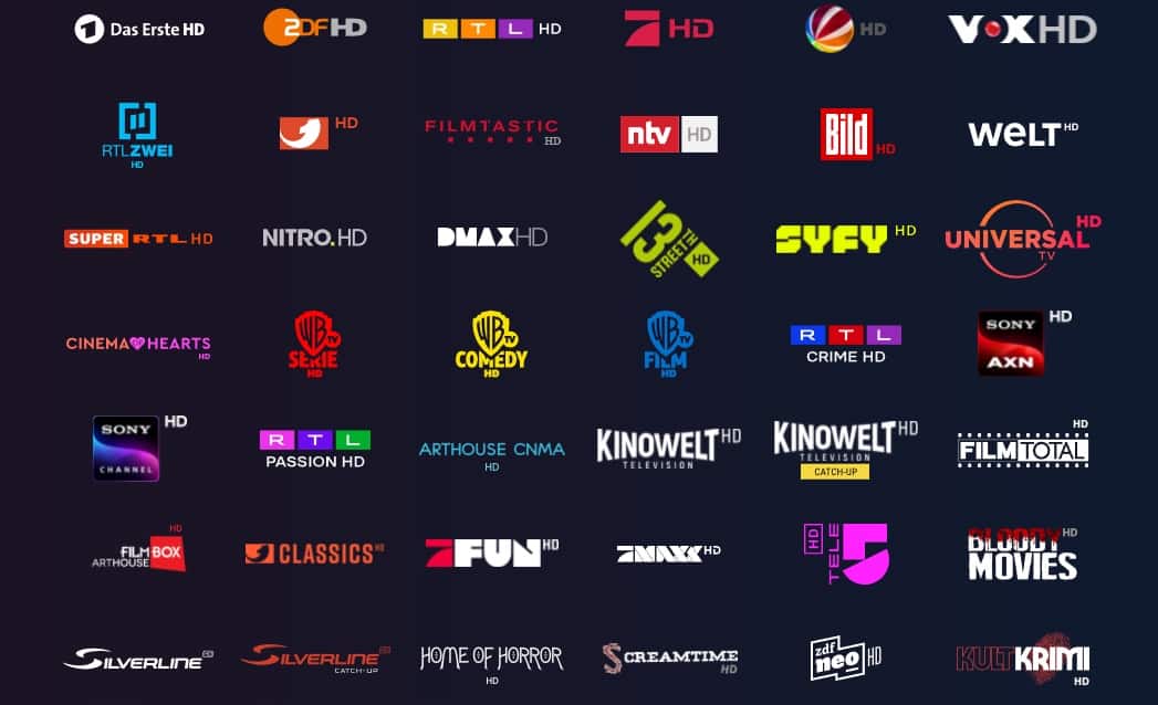 WaipuTV Programmauswahl