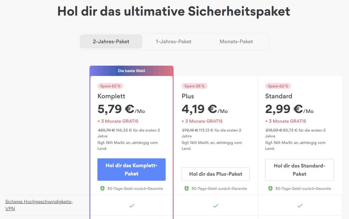 NordVPN 2 Jahres Paket September 2022