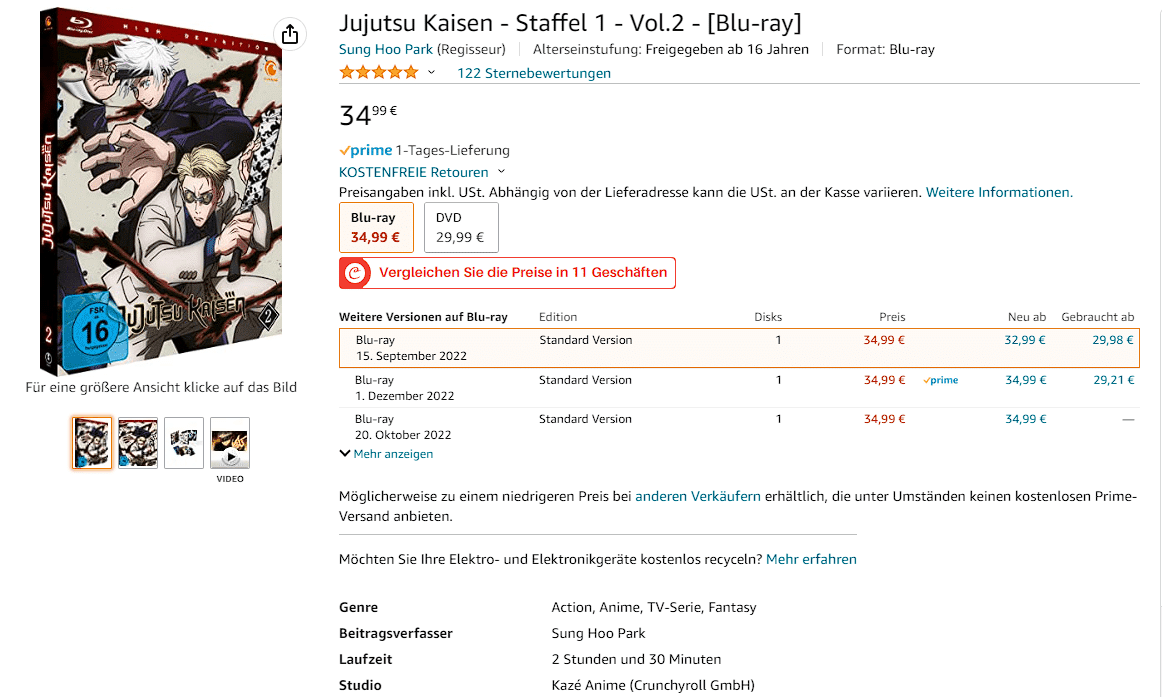 Amazon Jujutsu Kaisen