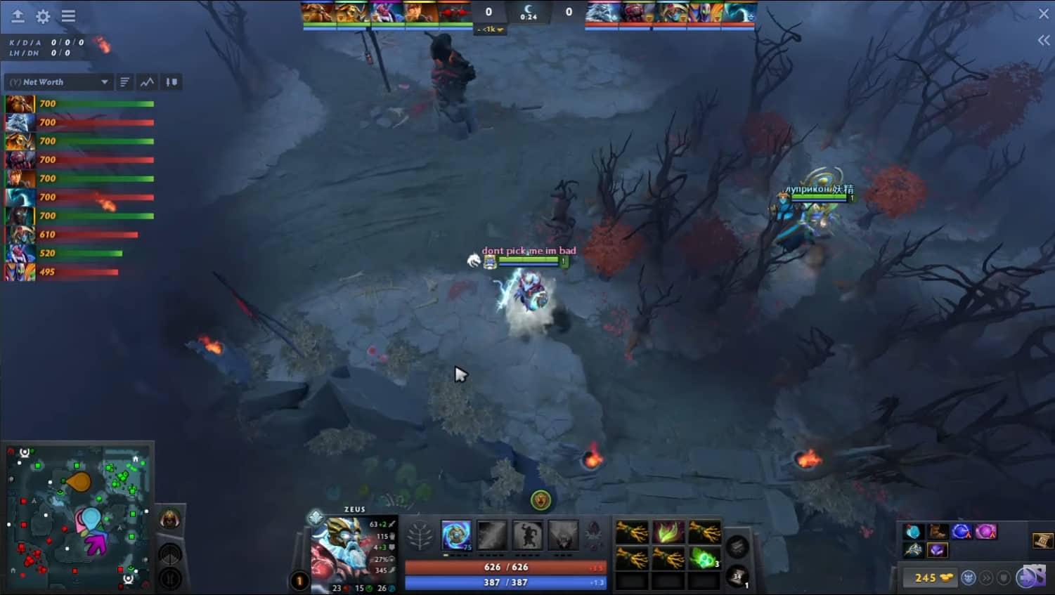 Dota 2 Gameplay mit VPN