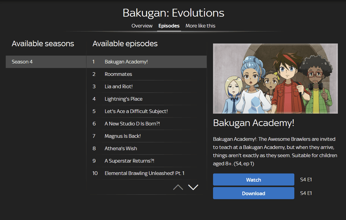 Bakugan Evolution Sky US