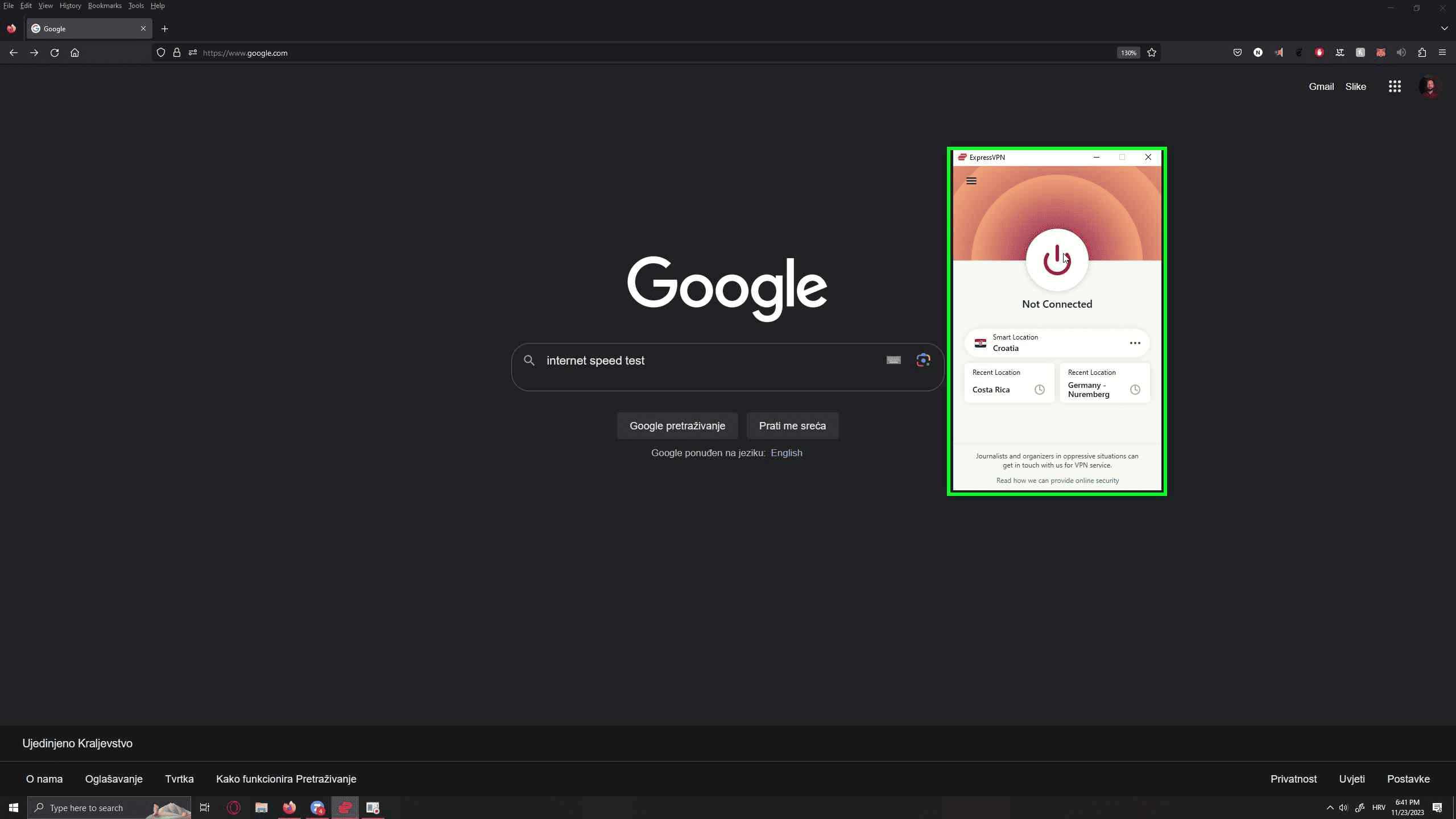 Internet Speed Test Step 1