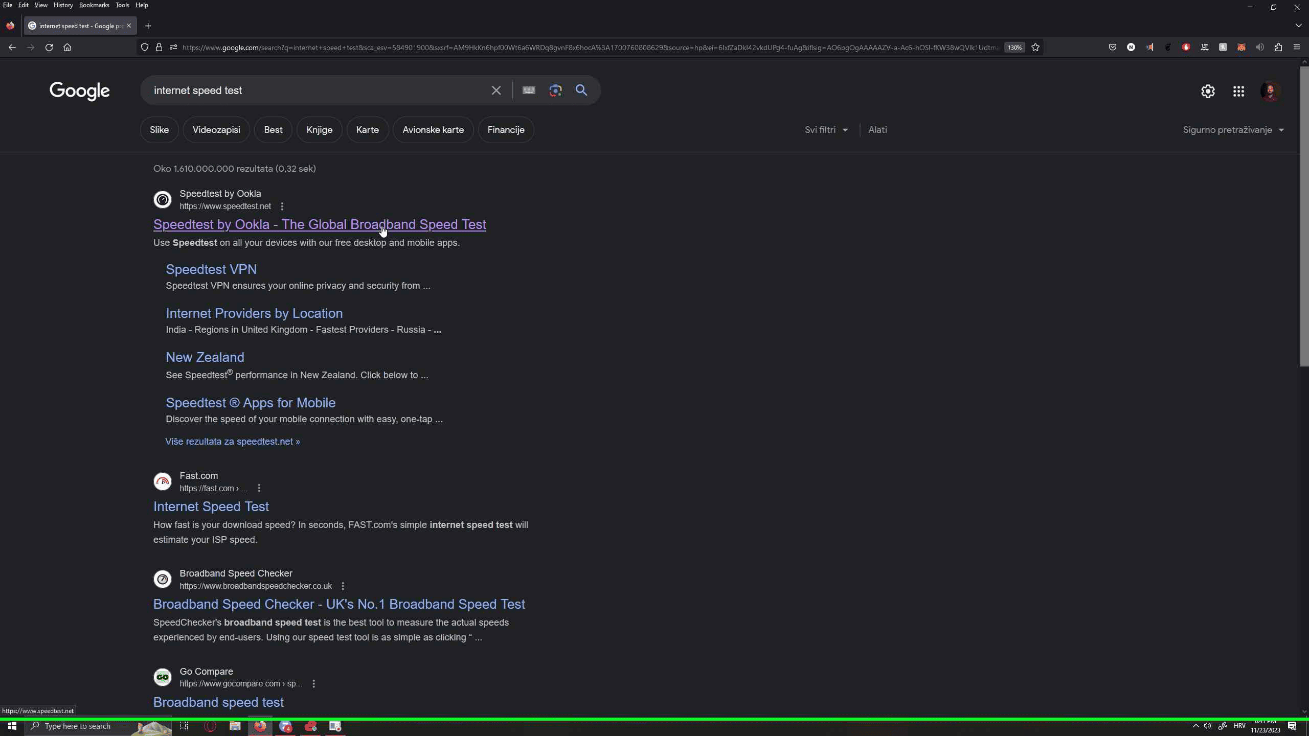 Internet Speed Test Step 4