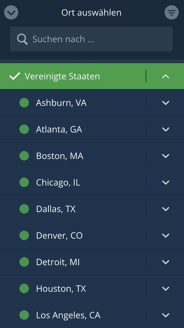Mullvad VPN USA Standorte