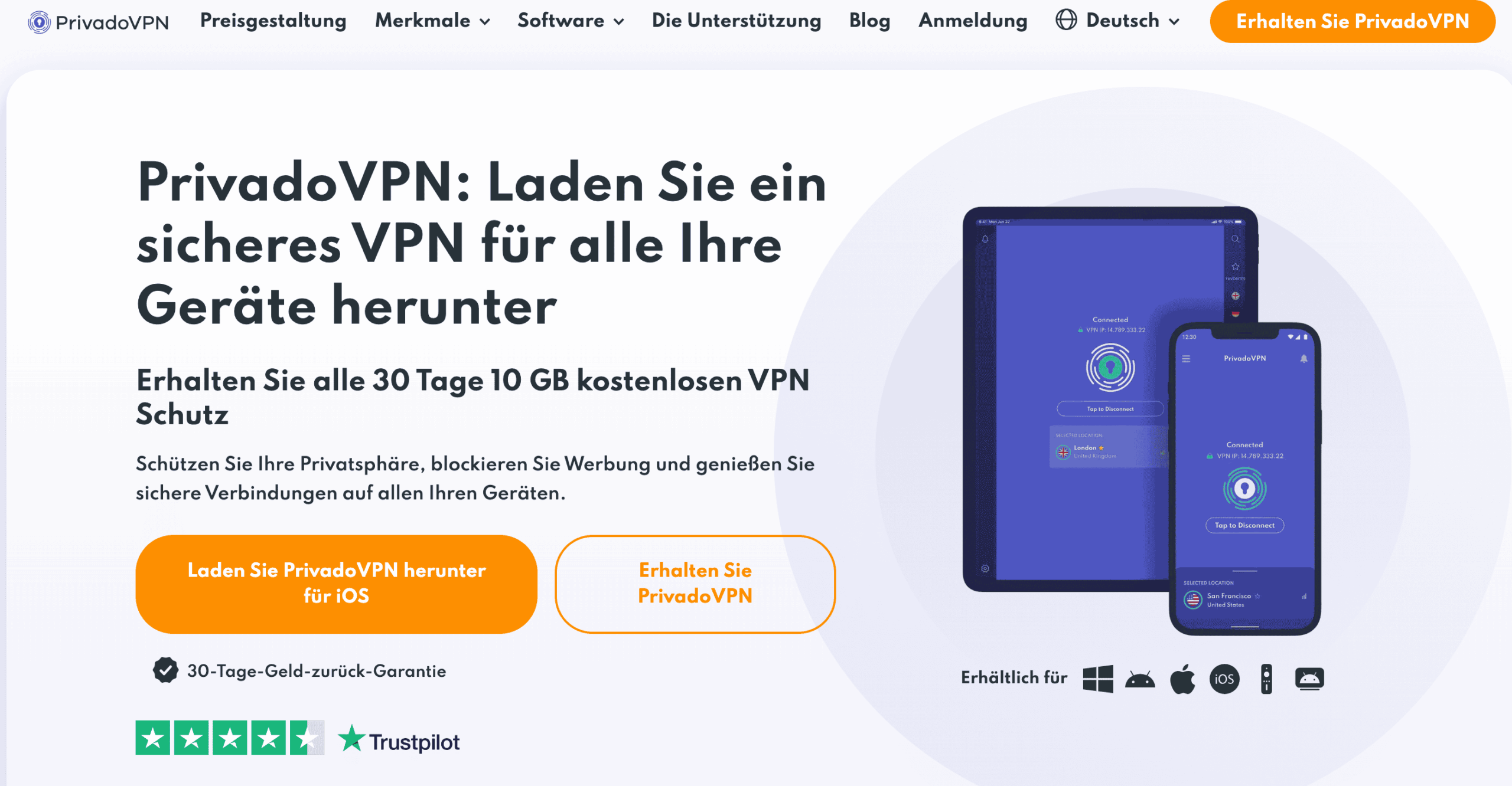 AppDownload PrivadoVPN